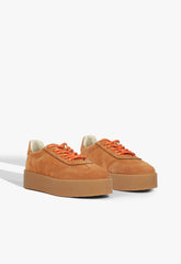 TÊNIS FLATFORM COURO CAMURÇA MARROM S 22315 0002 0001 SCHUTZ